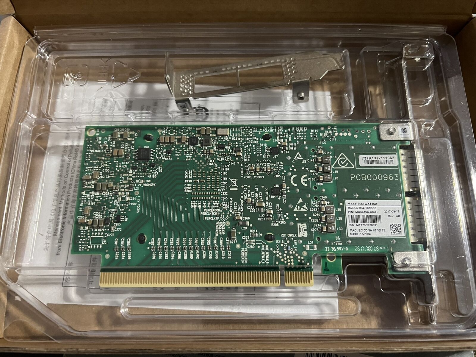 Сетевая карта Mellanox MCX416A – обзор и цена 100Gbe Qsfp28 Network Card